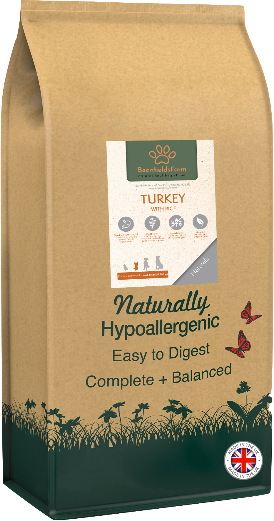 Naturally Hypoallergenic Natural Dog Food for Adult Small Breed Dogs