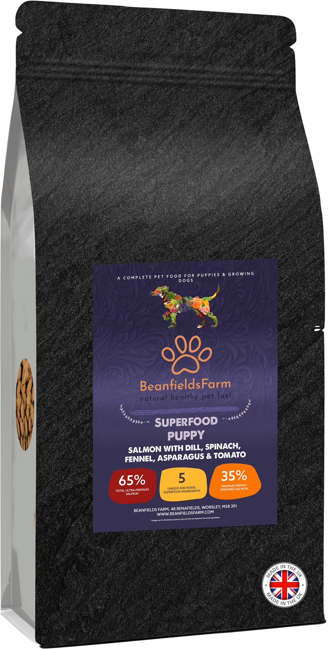 Superfood Premium Dog Food for Active Puppy's and Growing Dogs Veterinary Approved